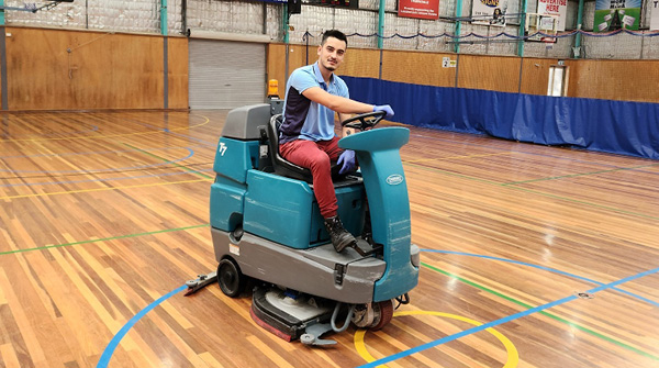 New Ride-On Court Scrubbing Machine